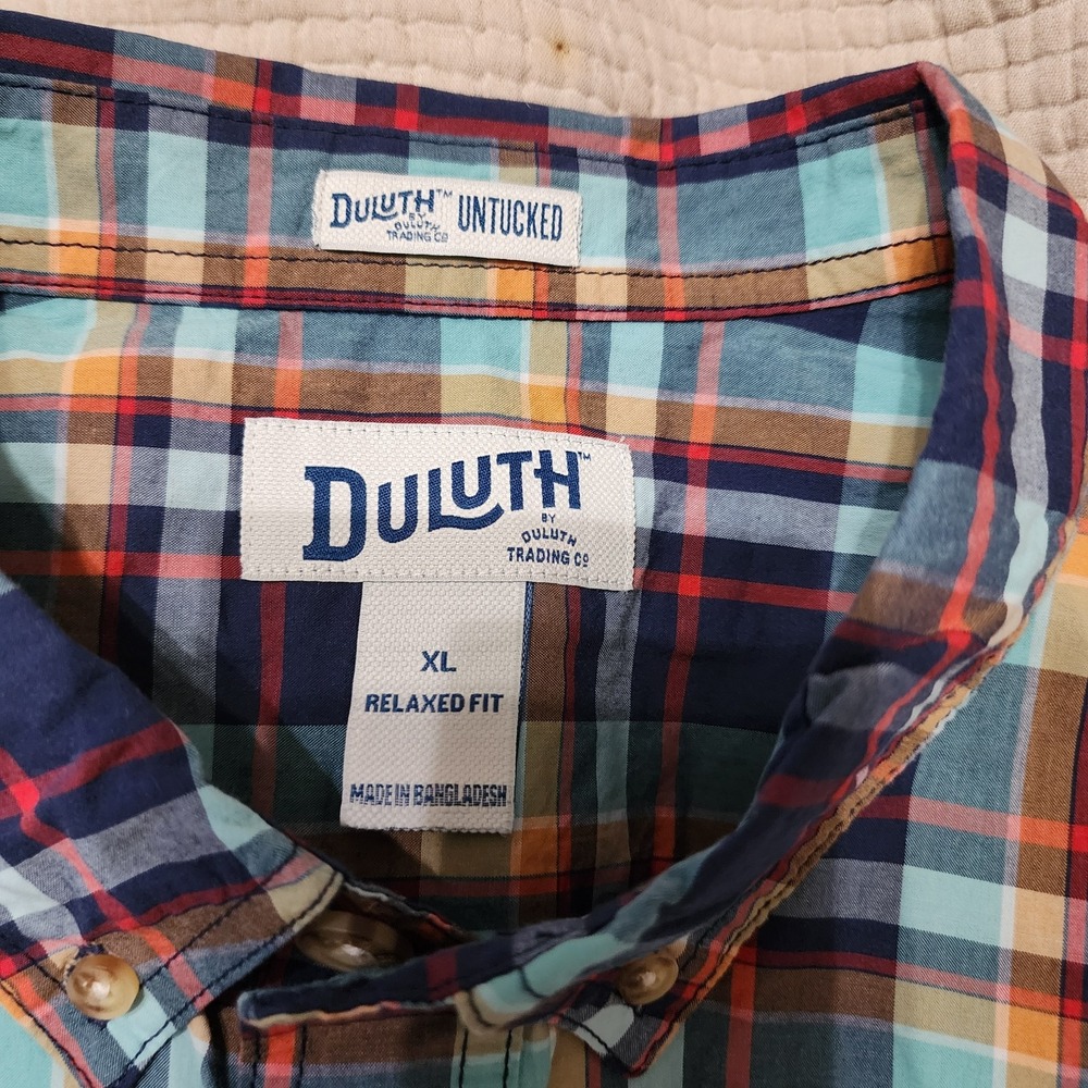 Duluth Trading Co Men's BBQ Relaxed Fit‎ Short Sleeve Shirt Size XL